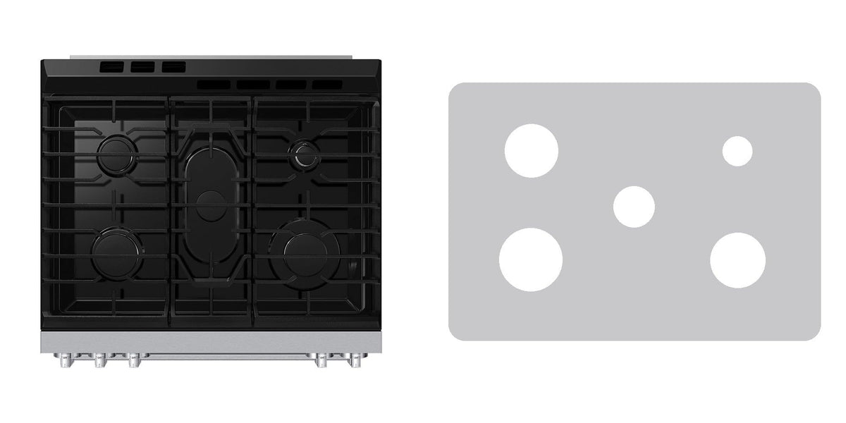 Samsung NSG70H60SRAA gas range liner - custom cut (silver)