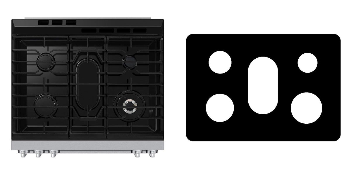 Samsung NSG90H60SRAA / NSG90H60DRAA gas range liner - custom cut (black)