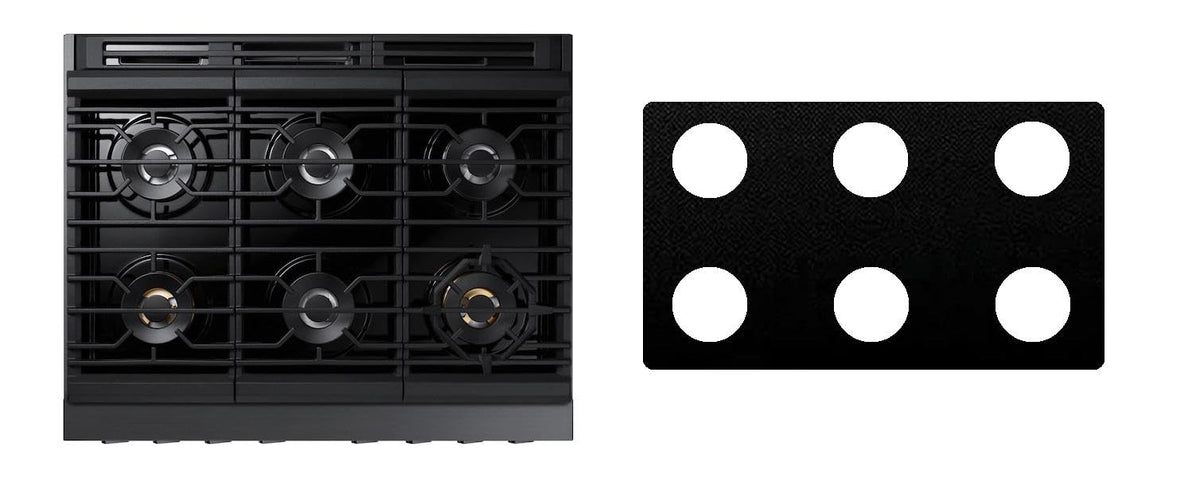 Samsung NX36R9966PM / NX36R9966PS gas liner - custom cut (black)