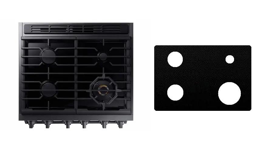 Samsung NX58M9960PM / NX58M9960PS gas liner - custom cut (black)