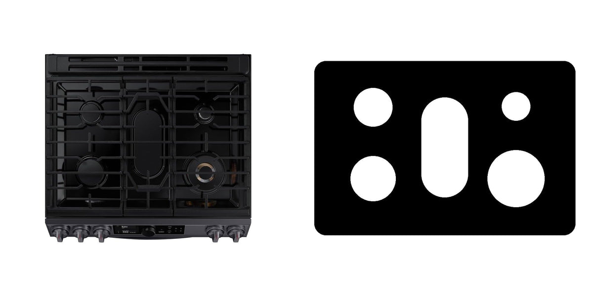 Samsung NY63T8751SG / NY63T8751SS gas range liner - custom cut (black)