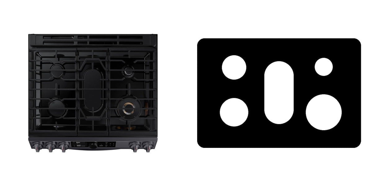 Samsung NY63T8751SG / NY63T8751SS gas range liner - custom cut (black)
