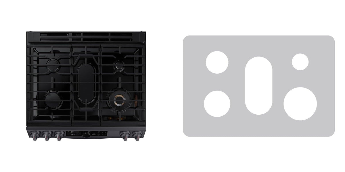 Samsung NY63T8751SG / NY63T8751SS gas range liner - custom cut (silver)