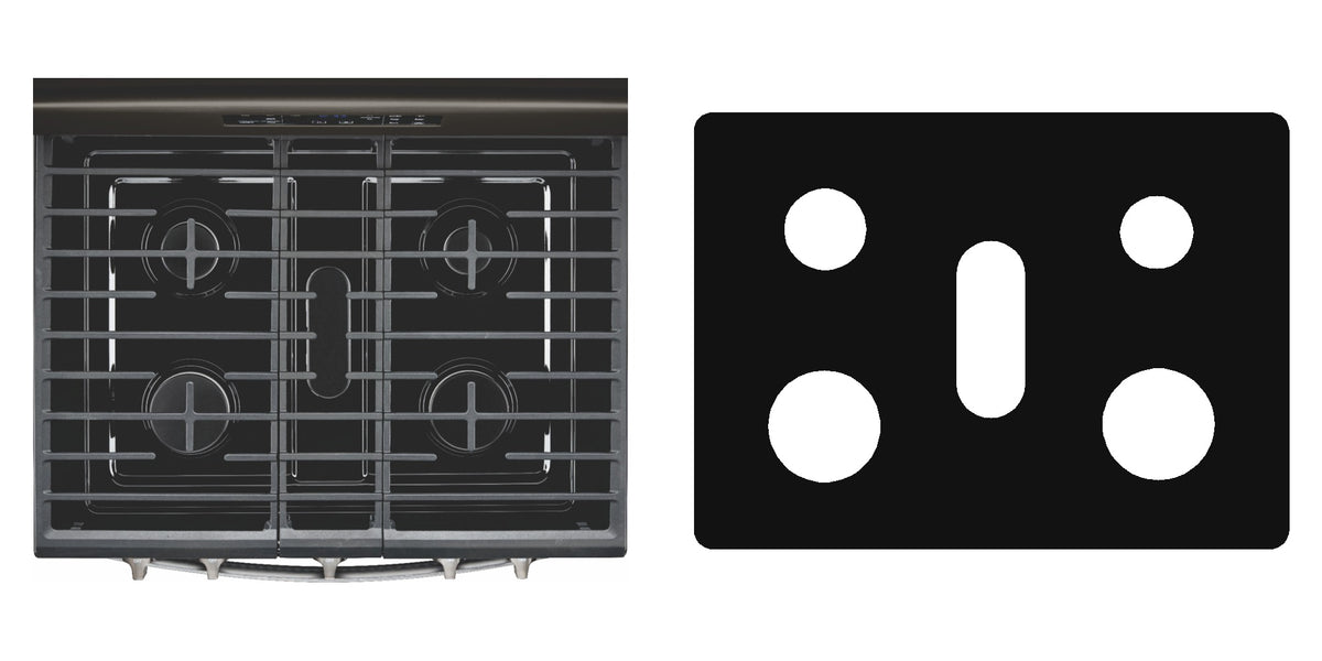 Whirlpool WFG525S0HV / WFG525S0HW gas liner - custom cut (black)