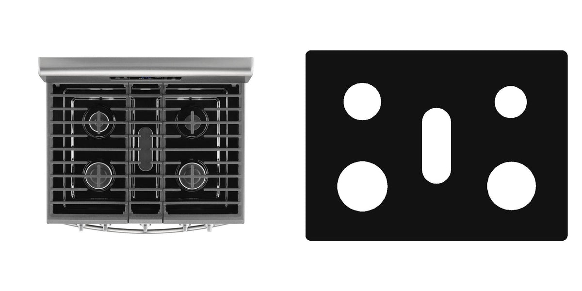 Whirlpool WFG535S0JS / WFG535S0JV gas liner - custom cut (black)