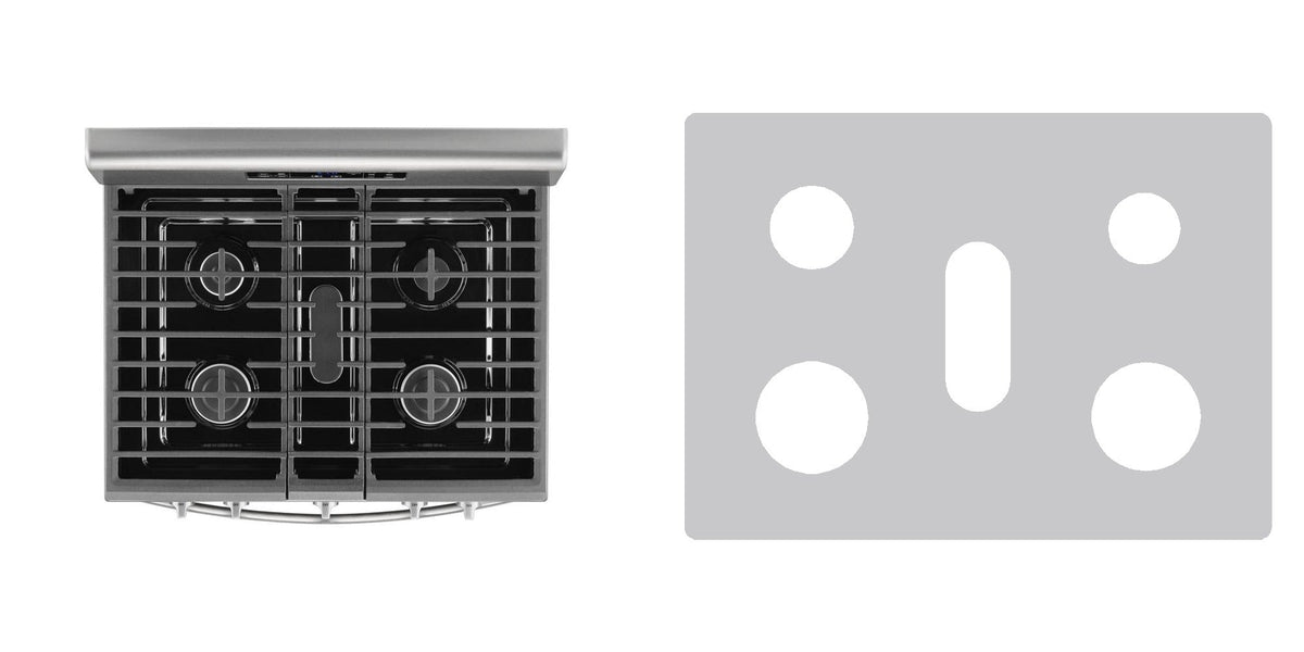 Whirlpool WFG535S0JS / WFG535S0JV gas liner - custom cut (silver)