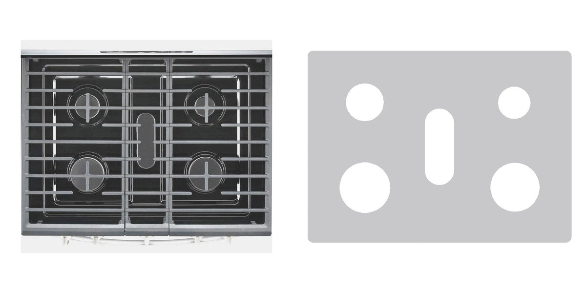 Whirlpool WFG550S0HZ / WFG550S0HV / WFG550S0HB / WFG550S0HW gas liner - custom cut (silver)