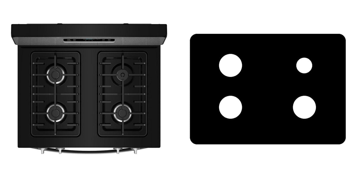 Whirlpool WFGS2030RS gas range liner - custom cut (black)