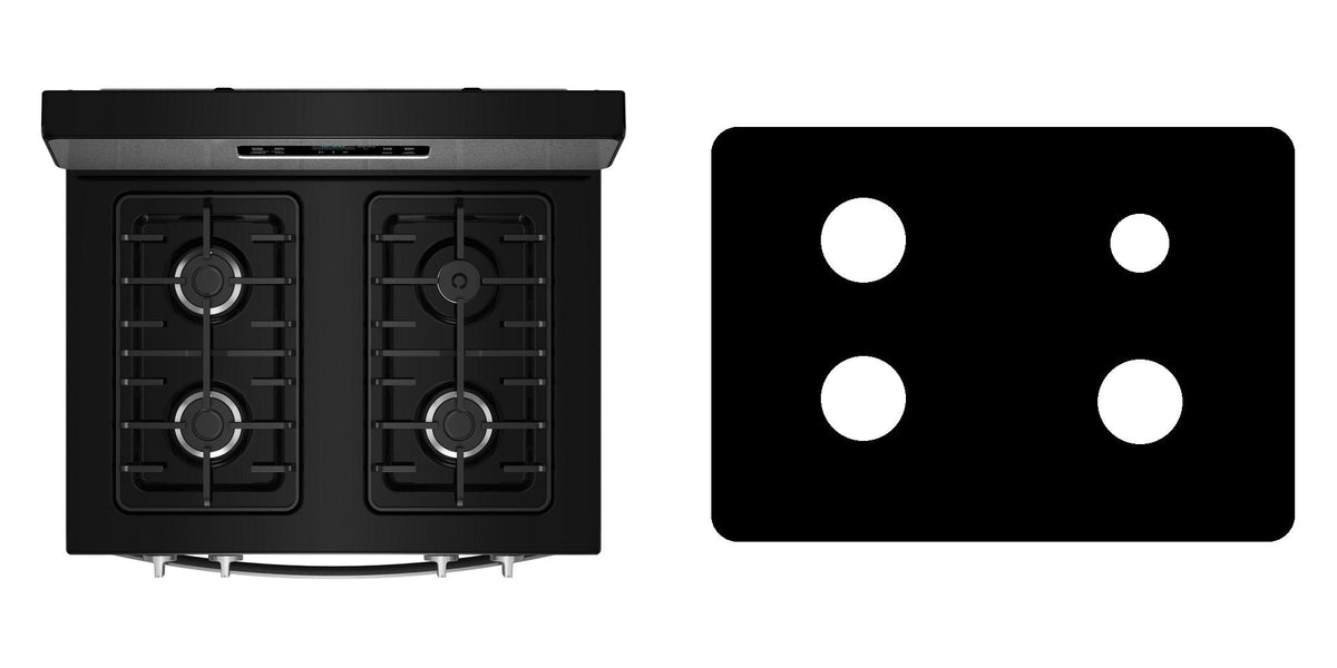 Whirlpool WFGS2030RS gas range liner - custom cut (black)