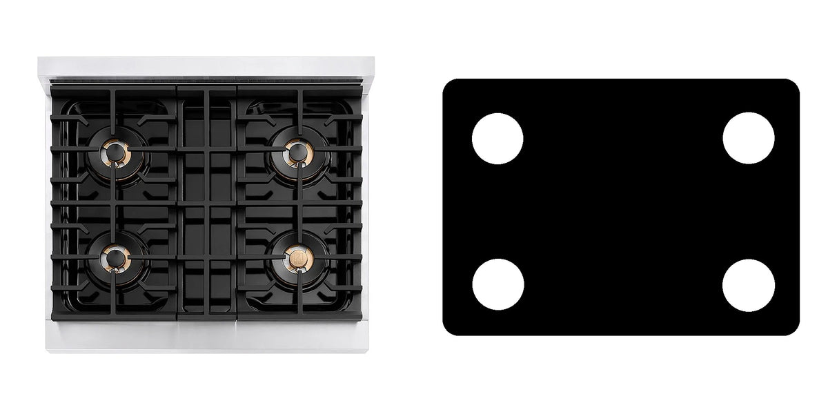 ZLINE PSGR30 gas range liner - custom cut (black)