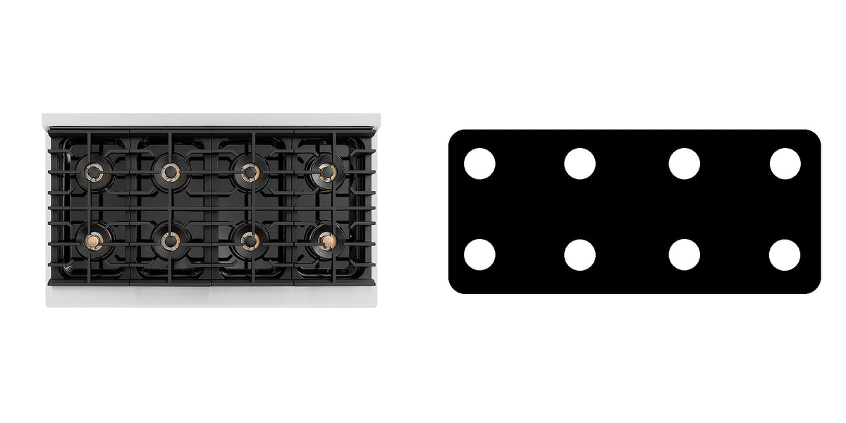 ZLINE PSGR48 gas range liner - custom cut (black)