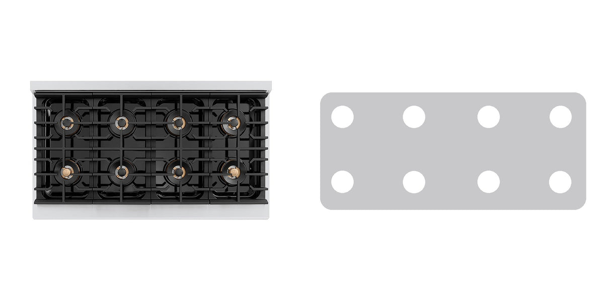 ZLINE PSGR48 gas range liner - custom cut (silver)