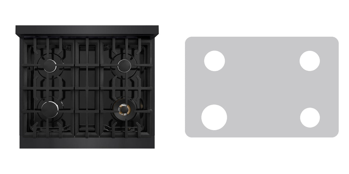 ZLINE RTB2-30 gas cooktop liner - custom cut (silver)
