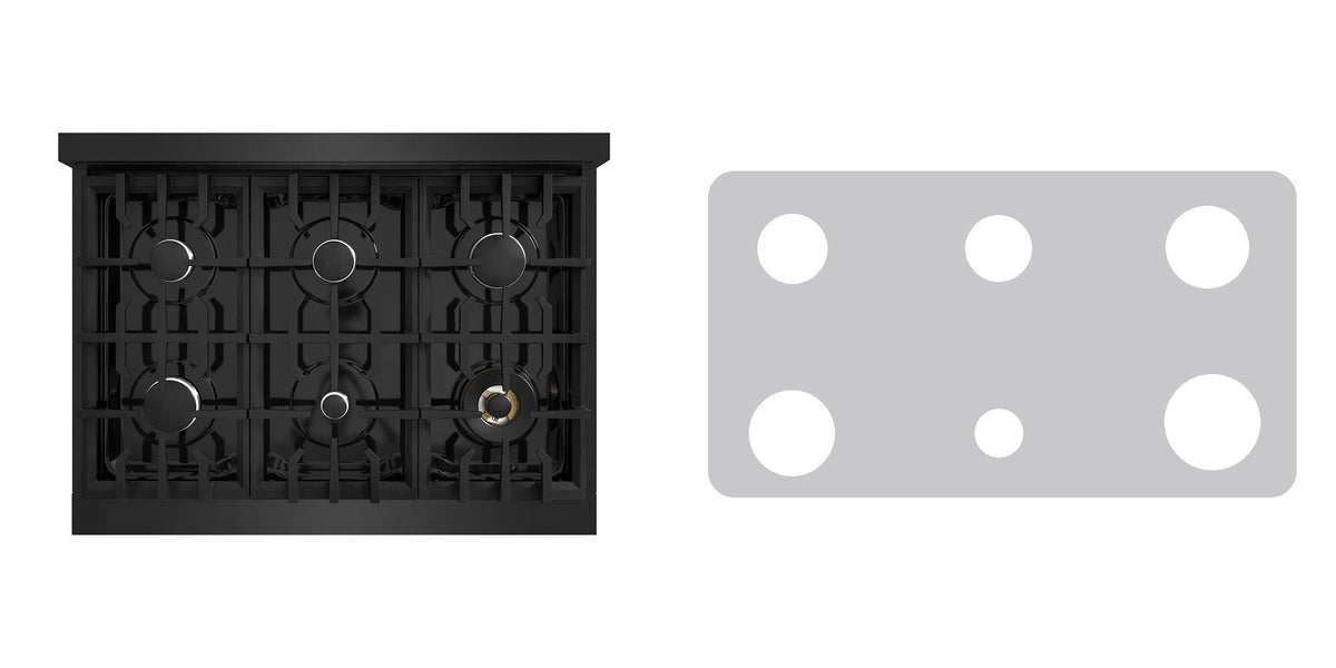ZLINE RTB2-36 gas cooktop liner - custom cut (silver)