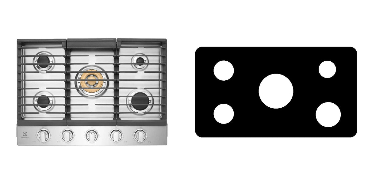 Electrolux ECCG3068AS gas cooktop liner - custom cut (black)
