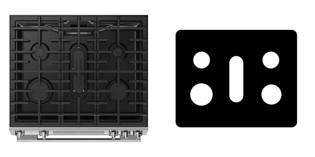 Bosch HGF1050MUC gas range liner - custom cut (black)