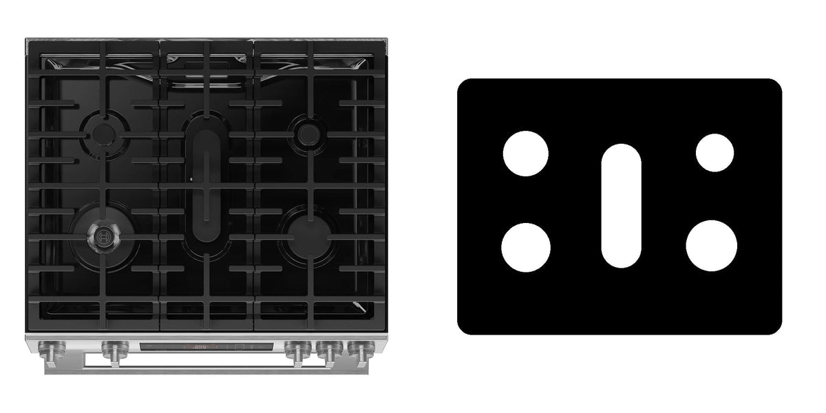 Bosch HGF3050MUC gas range liner - custom cut (black)