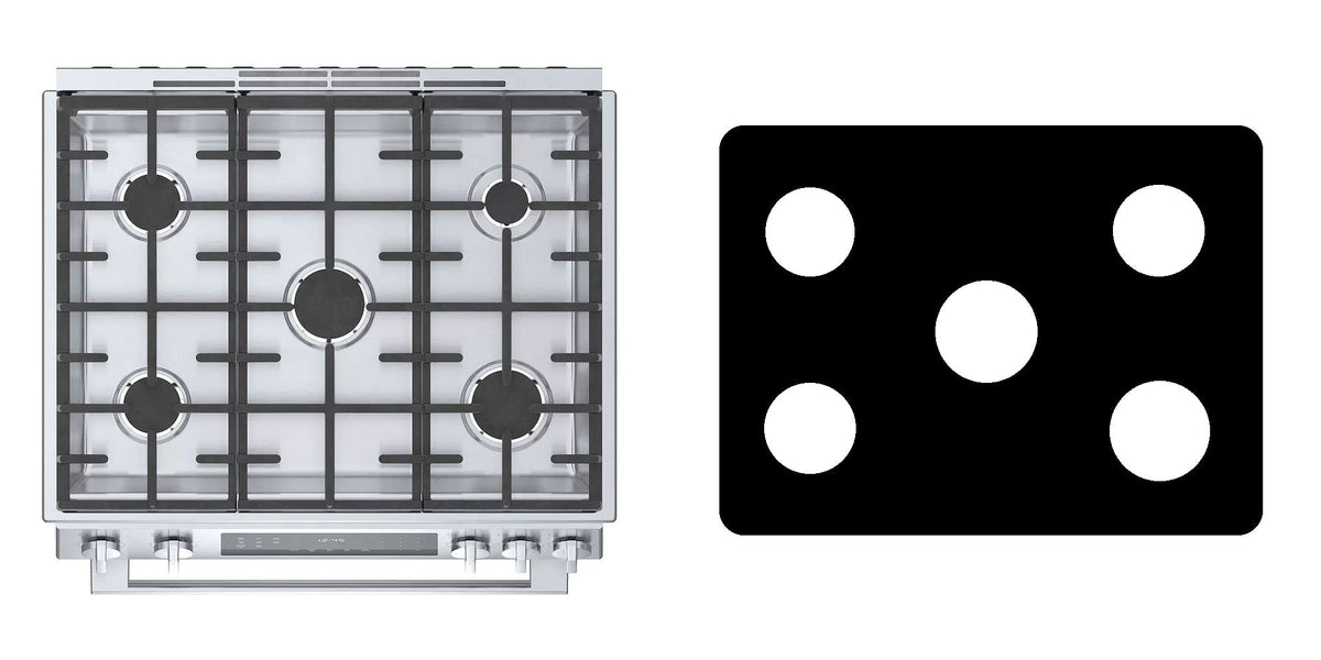 Bosch HGI8056UC / HGI8046UC gas range liner - custom cut (black)