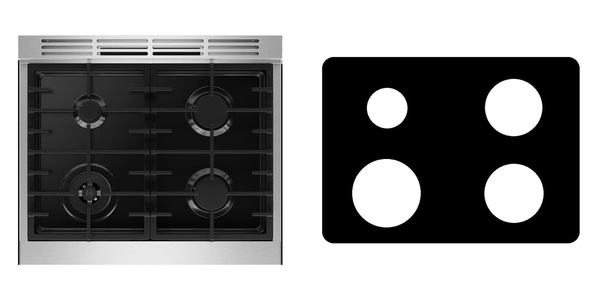Bosch HGS5057UC gas range liner - custom cut (black)