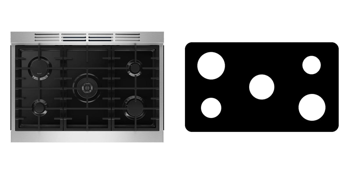 Bosch HGS5657UC gas range liner - custom cut (black)