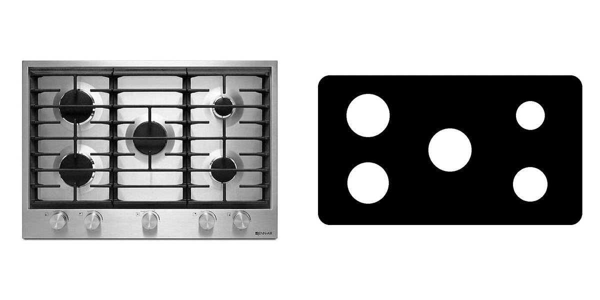 JennAir JGC1530BS gas cooktop liner - custom cut (black)