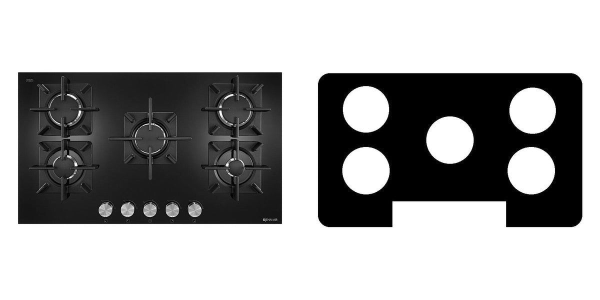 JennAir JGC2536EB gas cooktop liner - custom cut (black)