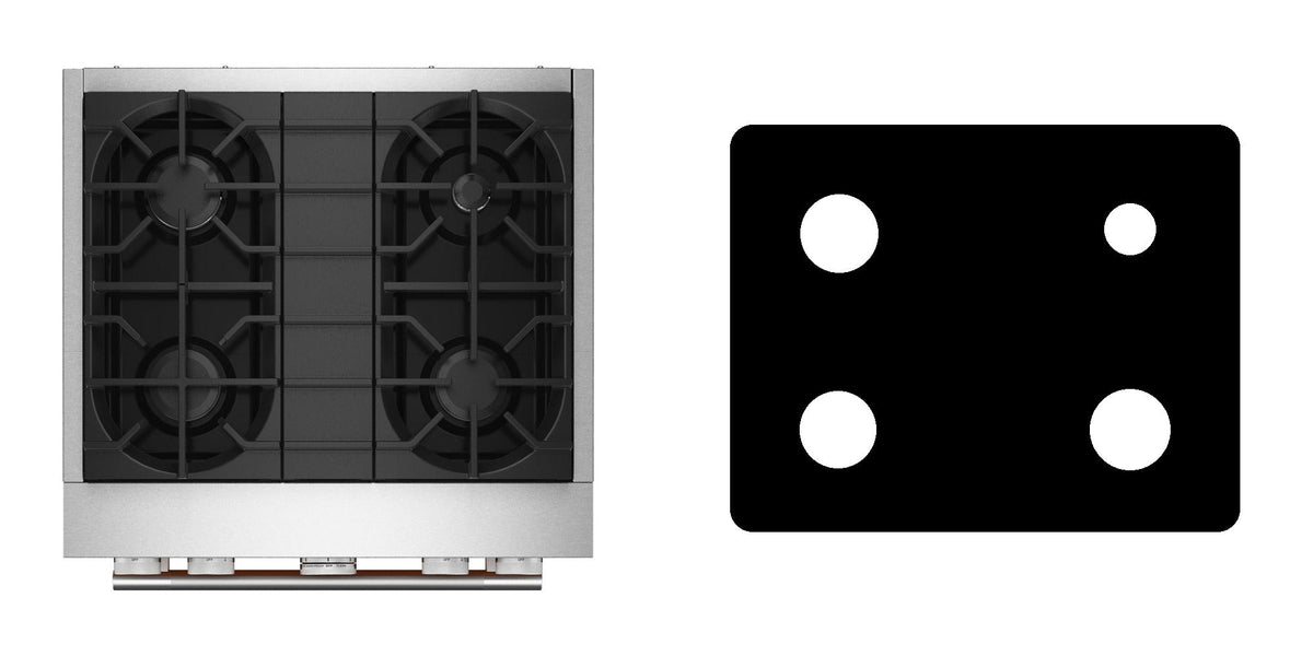 KitchenAid KFDS930SSS gas cooktop liner - custom cut (black)