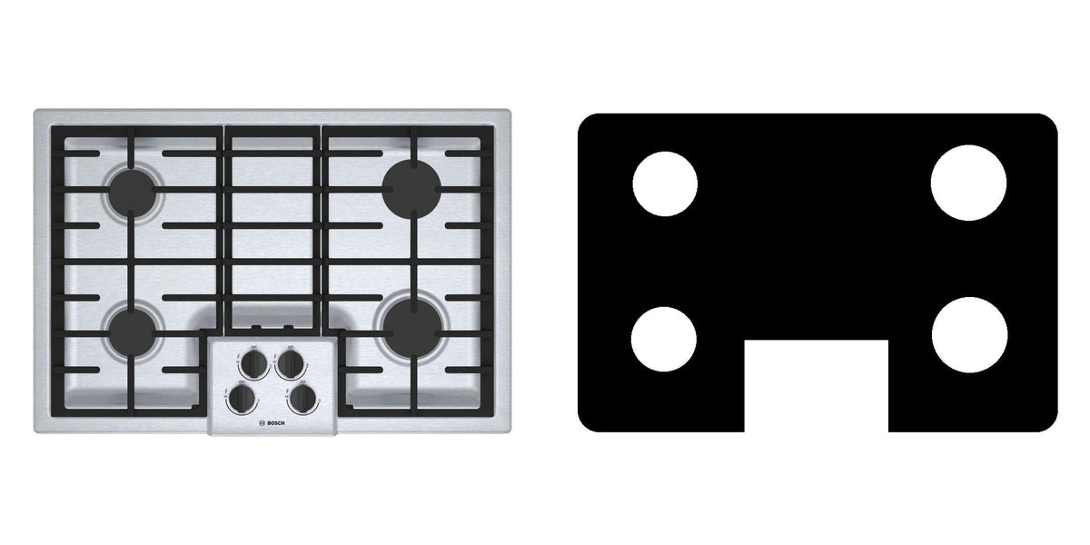 Bosch NGM5056UC gas cooktop liner - custom cut (black)