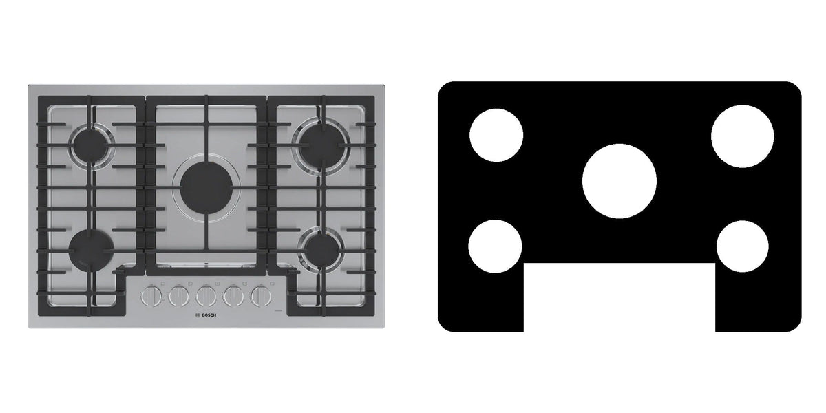 Bosch NGM5058UC gas cooktop liner - custom cut (black)
