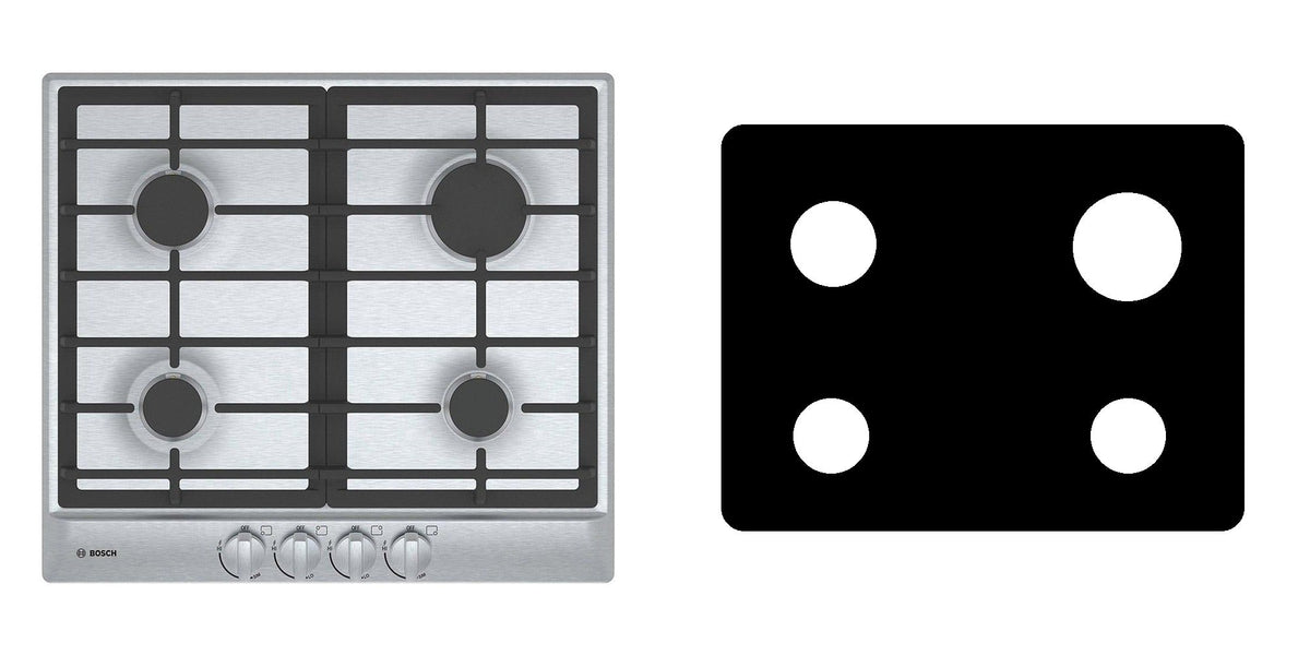Bosch NGM5455UC gas cooktop liner - custom cut (black)