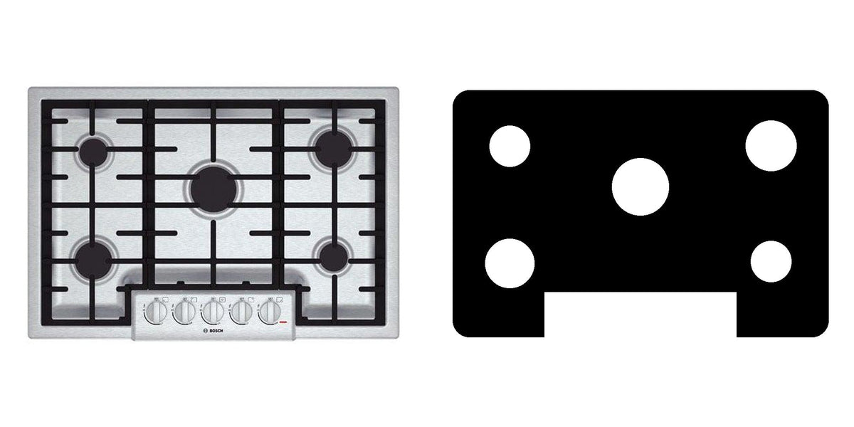 Bosch NGM8055UC gas cooktop liner - custom cut (black)