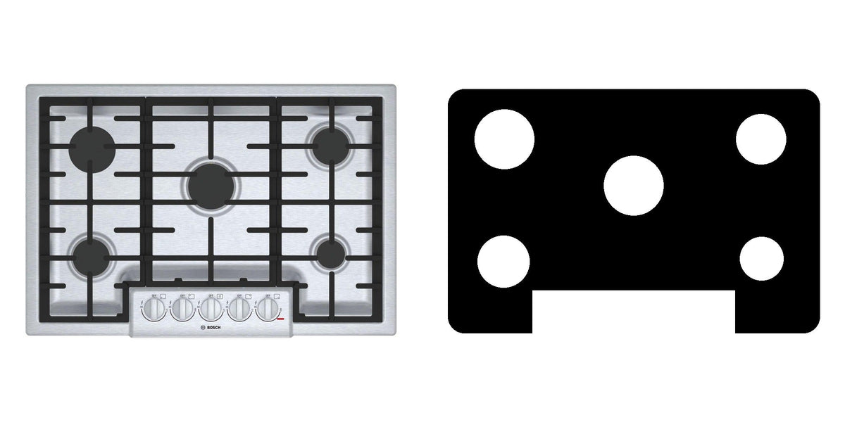 Bosch NGM8056UC gas cooktop liner - custom cut (black)