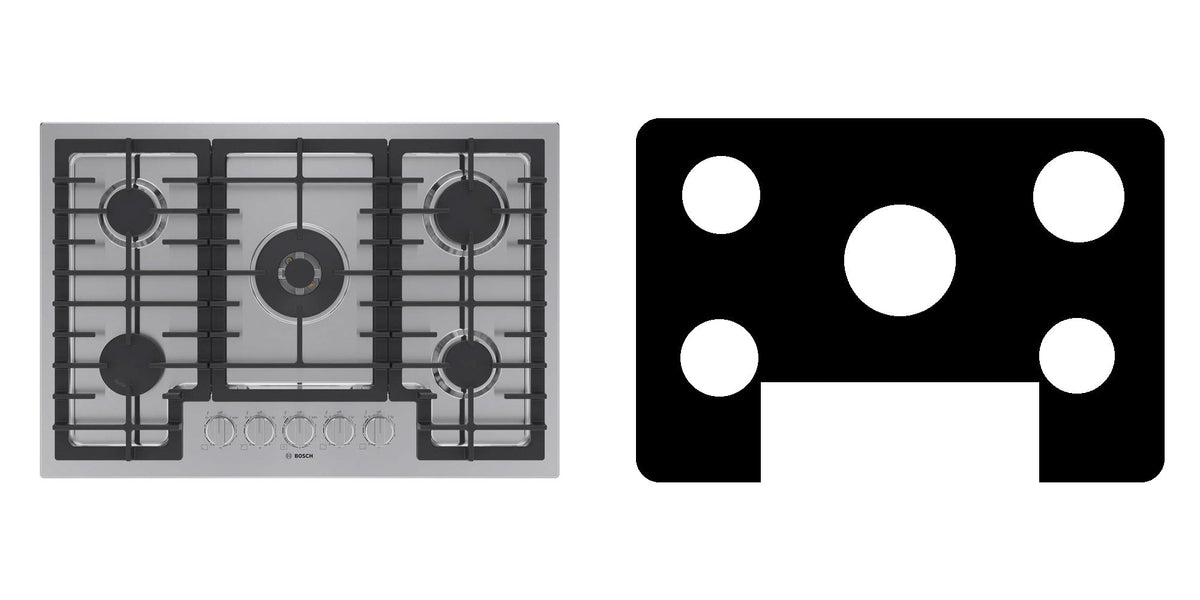 Bosch NGM8058UC gas cooktop liner - custom cut (black)