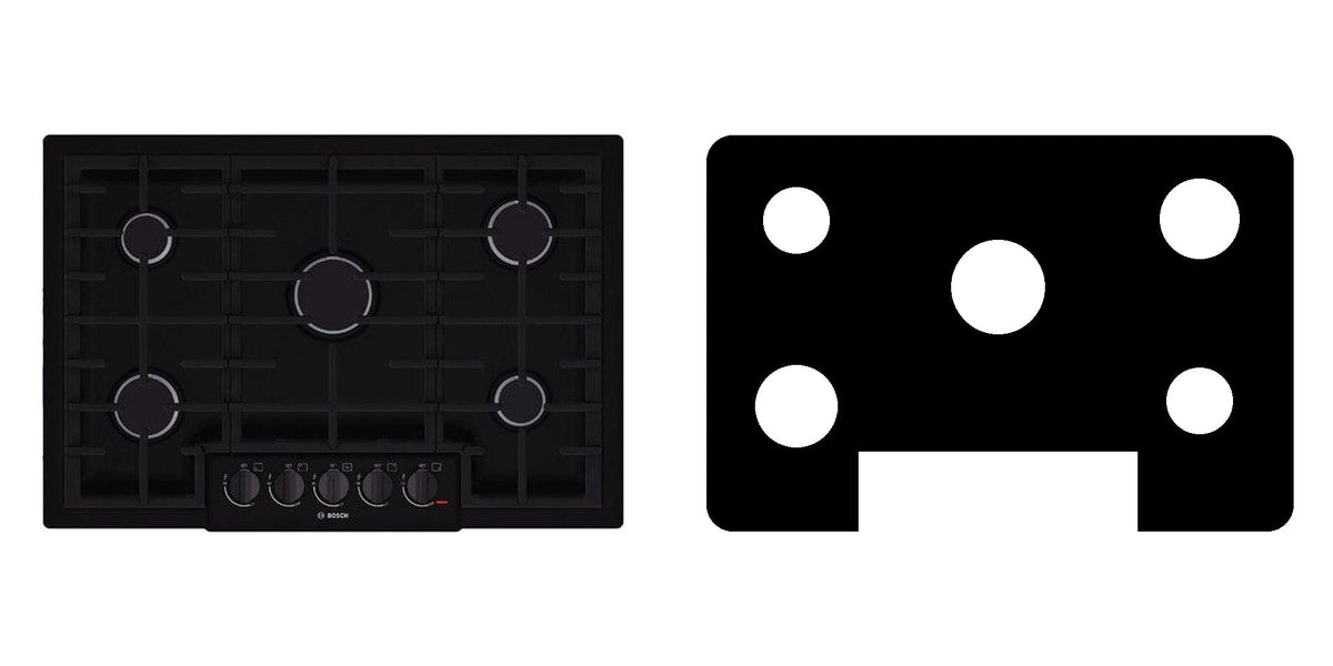 Bosch NGM8065UC gas cooktop liner - custom cut (black)