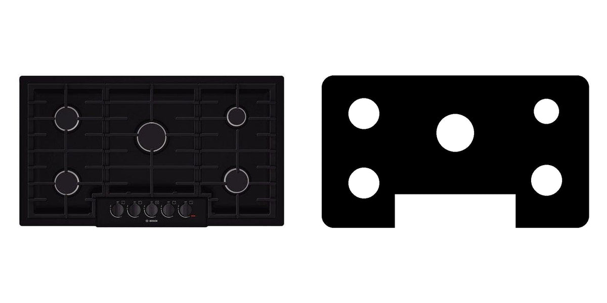 Bosch NGM8665UC gas cooktop liner - custom cut (black)