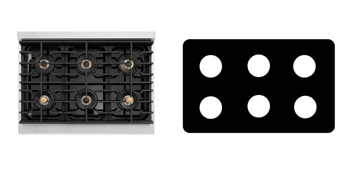 ZLINE PSGR36 gas range liner - custom cut (black)