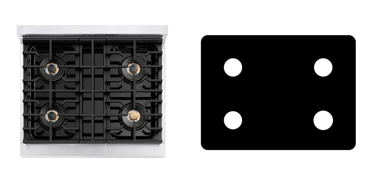 ZLINE PSRT30 gas cooktop liner - custom cut (black)