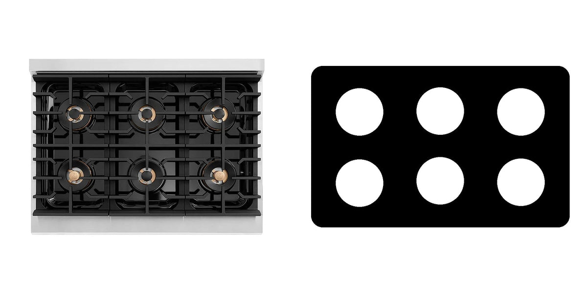 ZLINE PSRT36 gas cooktop liner - custom cut (black)