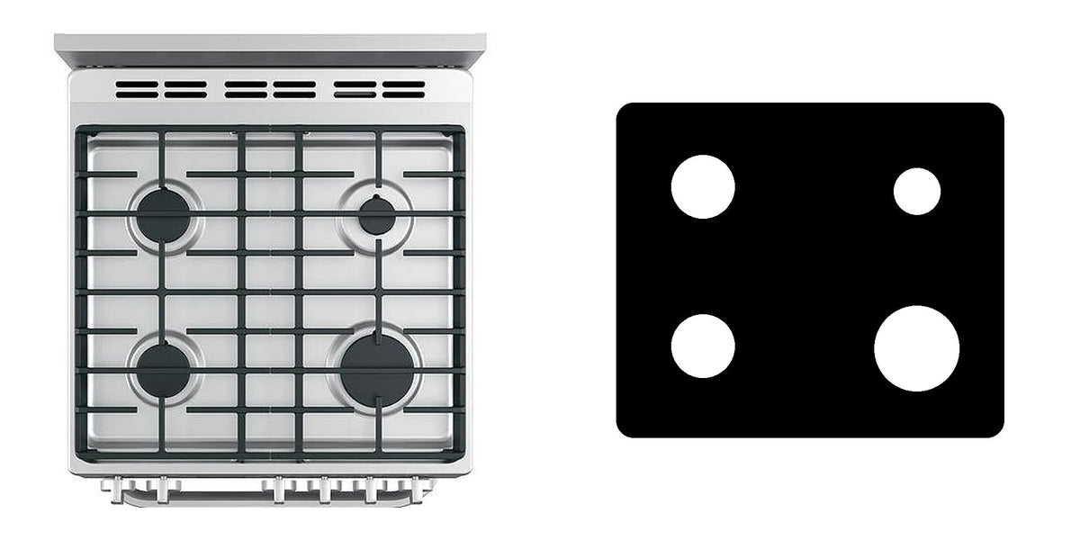 Haier QGAS740RMSS gas range liner - custom cut (black)