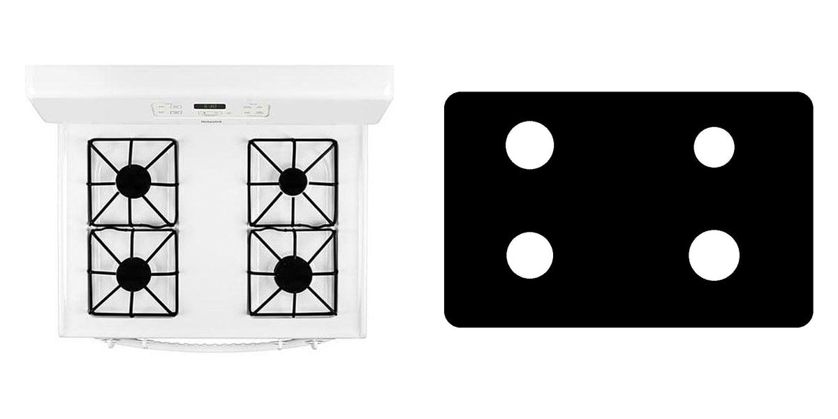 Hotpoint RGB530DEHWW / RGB530DEHBB gas range liner - custom cut (black)