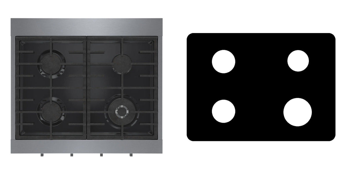 Bosch RGM8058UC gas cooktop liner - custom cut (black)