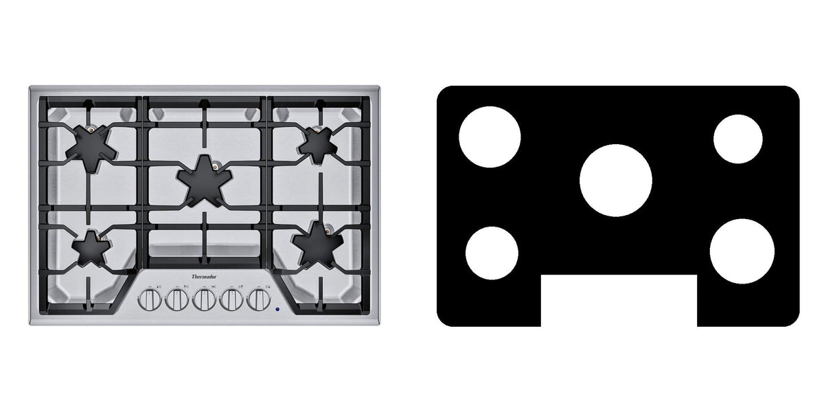 Thermador SGS305TS gas cooktop liner - custom cut (black)