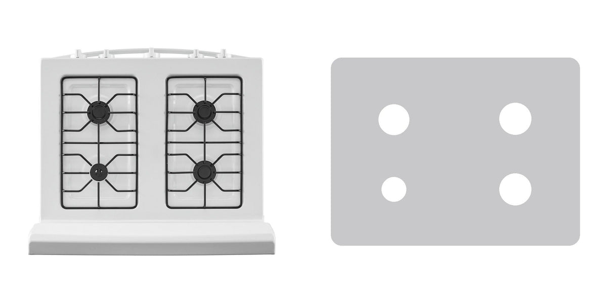 Amana AGR4203MNW / AGR4203MNB / AGR4203MNS gas range liner - custom cut (silver)