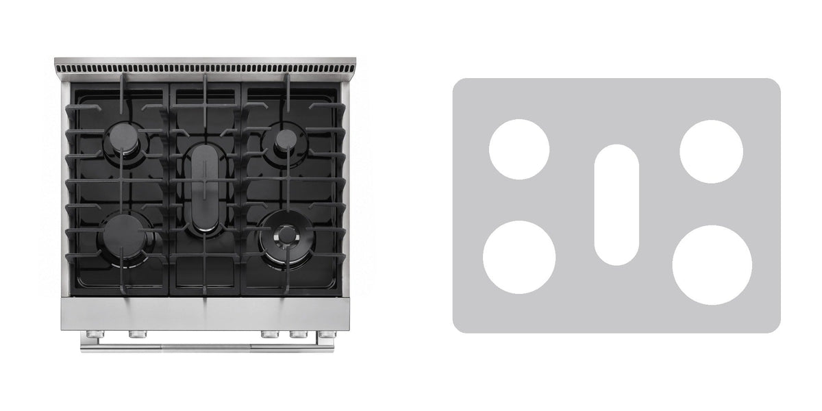 Cosmo COS-RGS305SS / RGS305SS gas range liner - custom cut (silver)