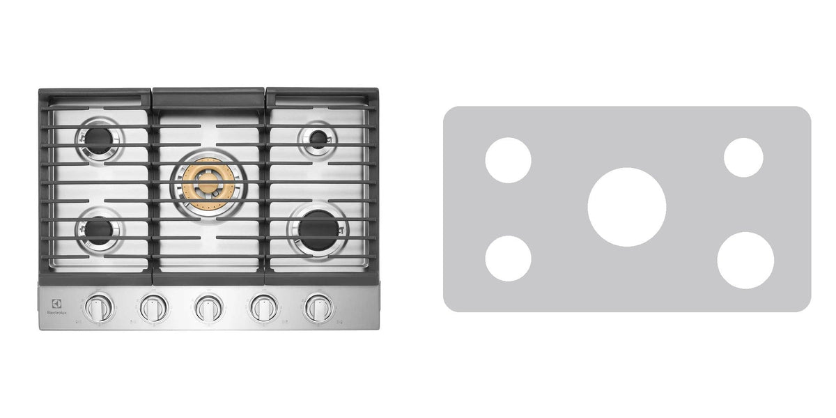 Electrolux ECCG3068AS gas cooktop liner - custom cut (silver)
