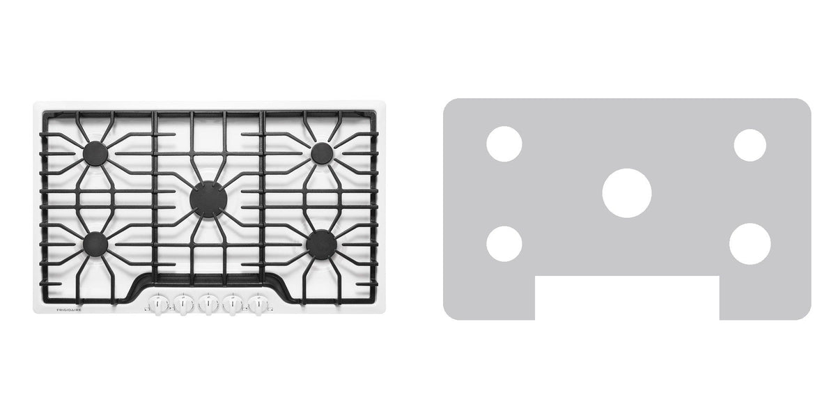 Frigidaire FFGC3626SS / FFGC3626SB / FFGC3626SW gas cooktop liner - custom cut (silver)