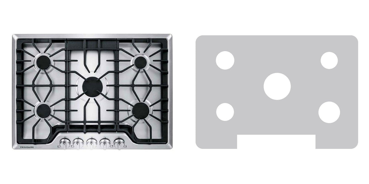 Frigidaire FGGC3047QS / FGGC3047QB / FGGC3047QW gas cooktop liner - custom cut (silver)