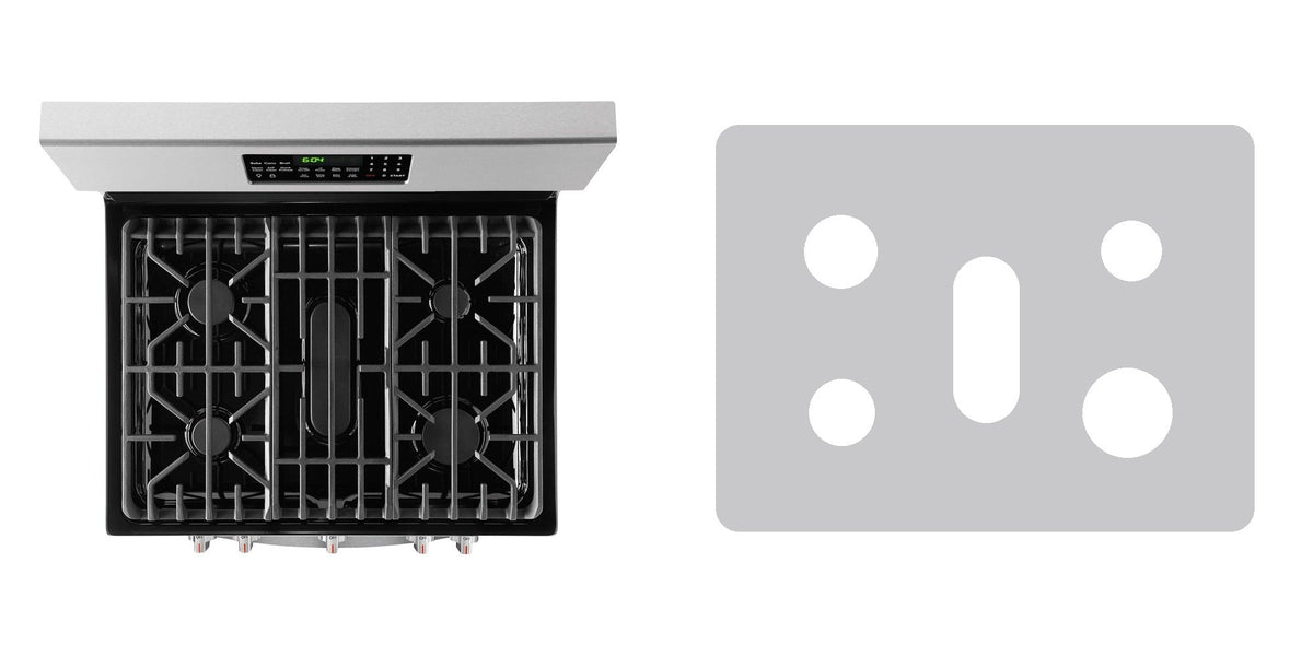 Frigidaire FGGF3059TF / FGGF3059TD gas range liner - custom cut (silver)