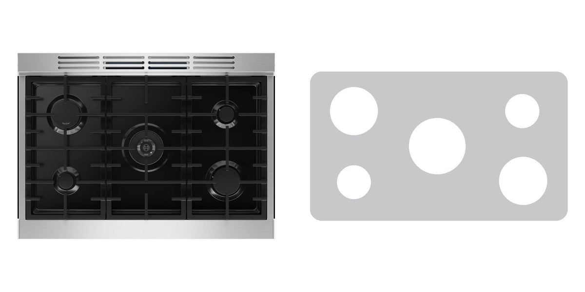 Bosch HDS5657U gas range liner - custom cut (silver)