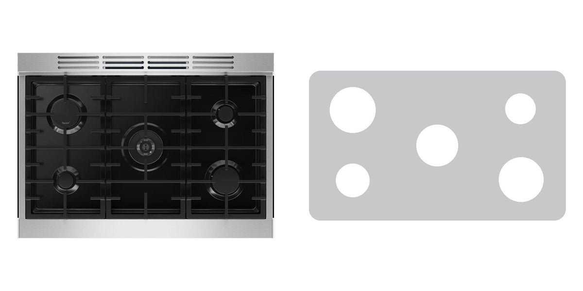 Bosch HGS5657UC gas range liner - custom cut (silver)